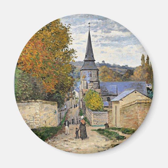 Monet - Street in Sainte-Adresse, fine art, Magnet (Front)