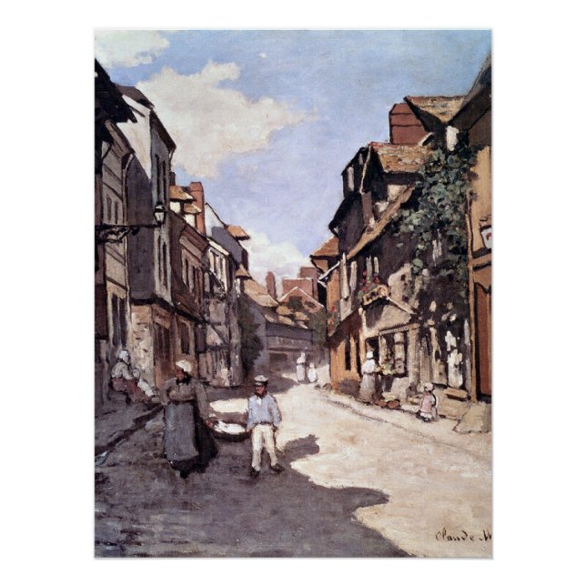 Monet - Street of the Bavolie Honfleur Poster (Front)