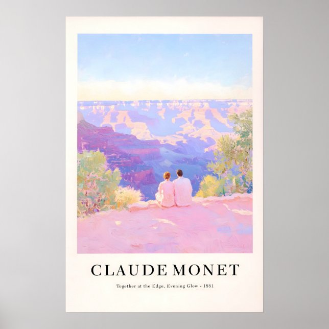 Monet Style Grand Canyon Print French Pastel Wall (Front)