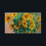 Monet Sunflowers Enclosure Card<br><div class="desc">Enclosure Cards featuring Claude Monet’s oil painting Bouquet of Sunflowers (1881). Beautiful sunflowers in a blue vase atop a red table. A great gift for fans of impressionism and French art.</div>