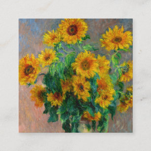 Monet Sunflowers Enclosure Card