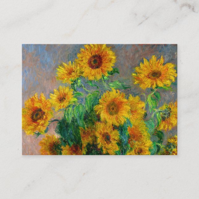 Monet Sunflowers Enclosure Card (Front)