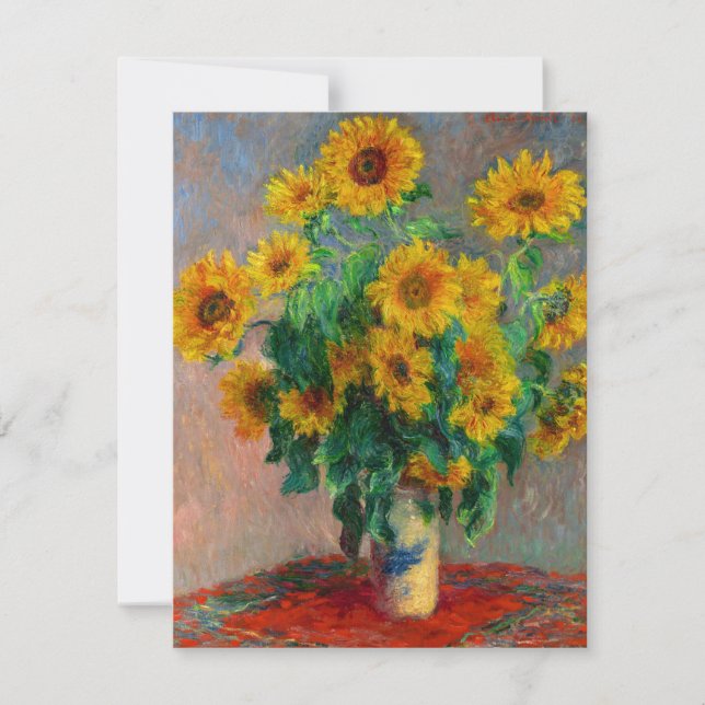 Monet Sunflowers Invitation (Front)