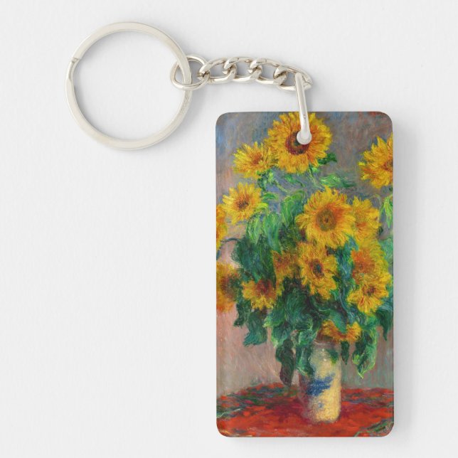 Monet Sunflowers Keychain (Front)