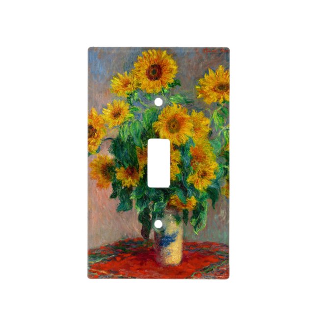 Monet Sunflowers Light Switch Cover (Front)