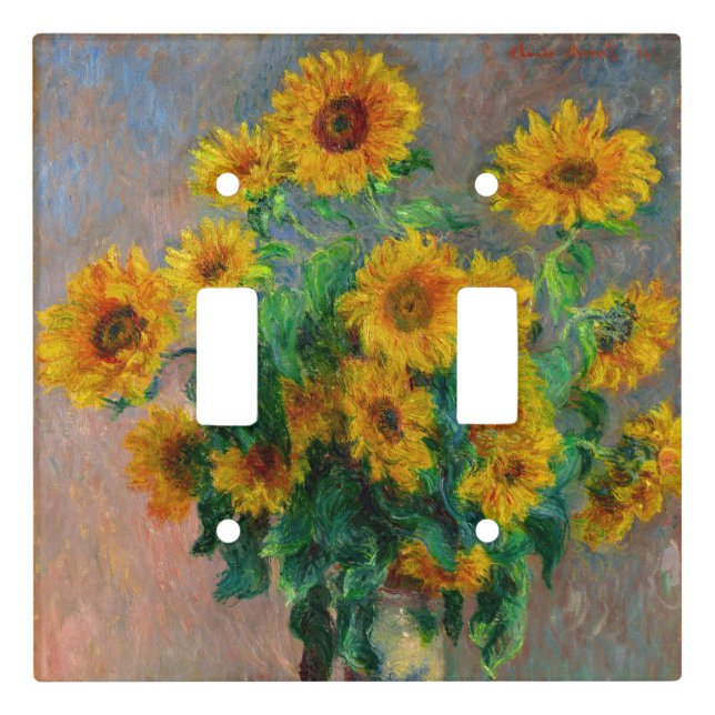 Monet Sunflowers Light Switch Cover (Front)
