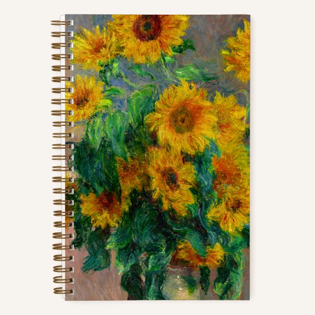 Monet Sunflowers Notebook (Front)