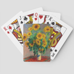 Monet Sunflowers Poker Cards