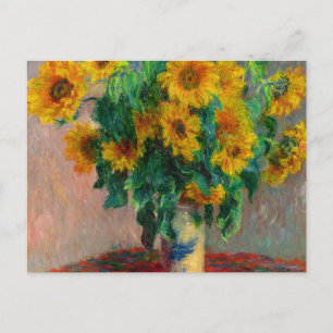 Monet Sunflowers Postcard