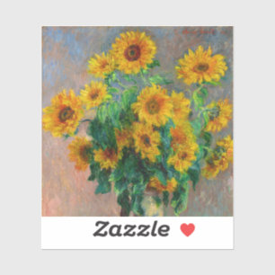 Monet Sunflowers Sticker
