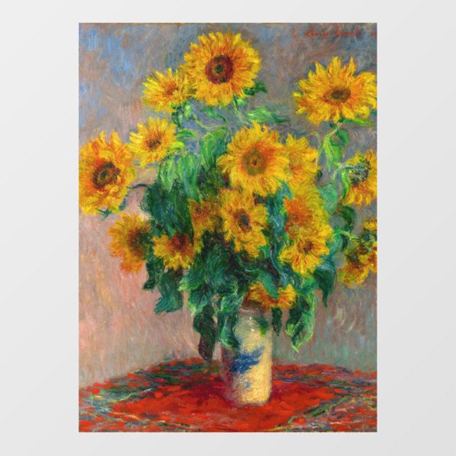 Monet Sunflowers Window Cling (Sheet)