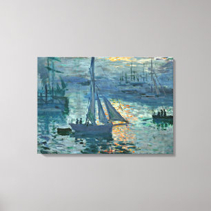 Monet - Sunrise (Marine), fine art painting Canvas Print