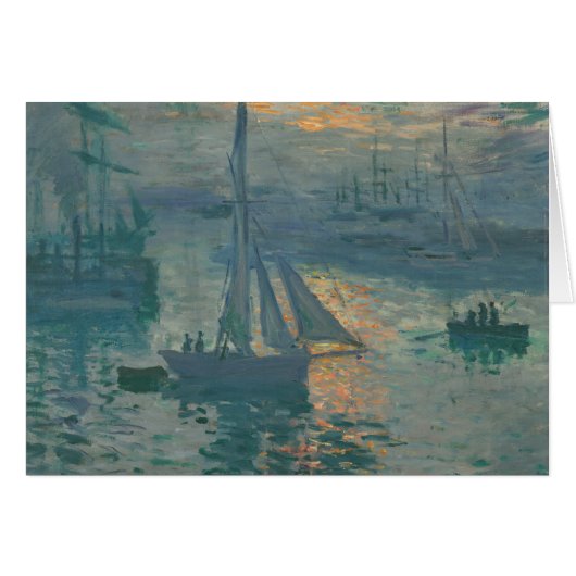 Monet Sunrise Marine Impressionism Painting (Front Horizontal)