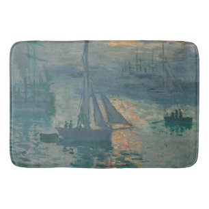 Monet Sunrise Marine Impressionism Painting Bath Mat