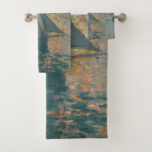 Monet Sunrise Marine Impressionism Painting Bath Towel Set
