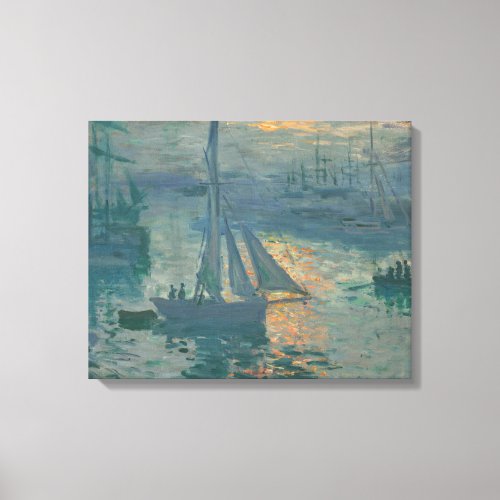 Monet Sunrise Marine Impressionism Painting Canvas Print