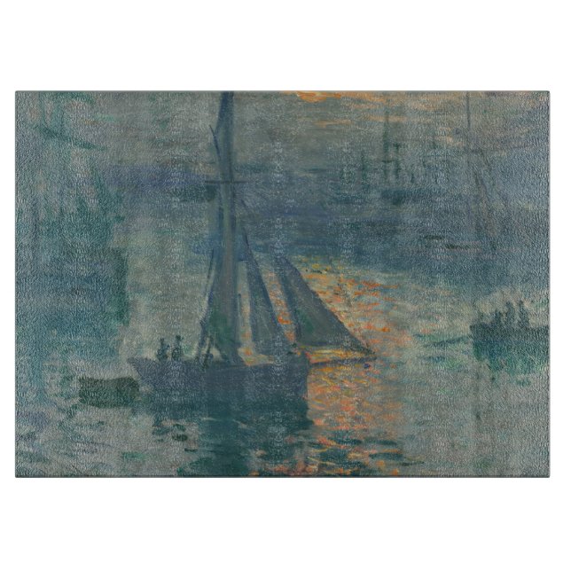 Monet Sunrise Marine Impressionism Painting Cutting Board (Front)