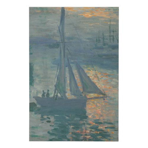 Monet Sunrise Marine Impressionism Painting Faux Canvas Print