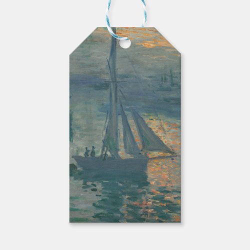 Monet Sunrise Marine Impressionism Painting Gift Tags