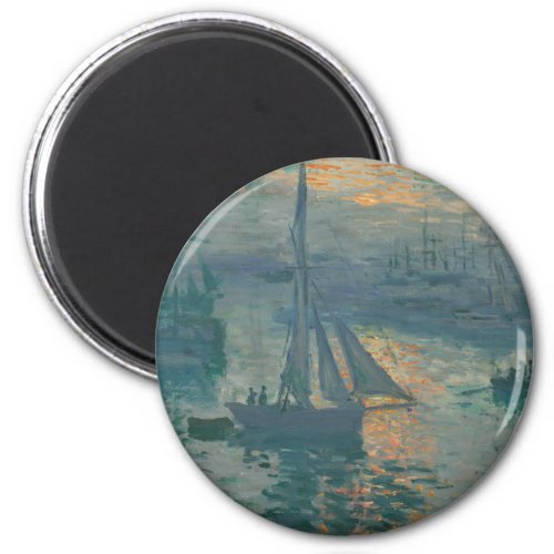Monet Sunrise Marine Impressionism Painting Magnet