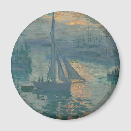 Monet Sunrise Marine Impressionism Painting Magnet