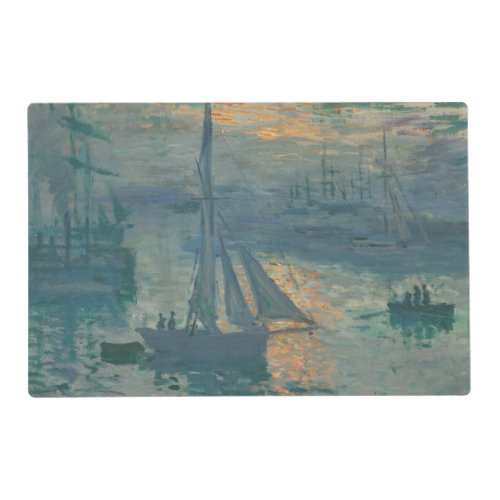 Monet Sunrise Marine Impressionism Painting Placemat