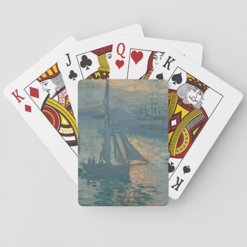 Monet Sunrise Marine Impressionism Painting Playing Cards