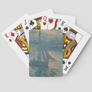 Monet Sunrise Marine Impressionism Painting Poker Cards