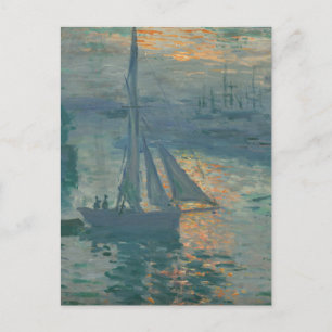 Monet Sunrise Marine Impressionism Painting Postcard
