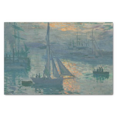 Monet Sunrise Marine Impressionism Painting Tissue Paper