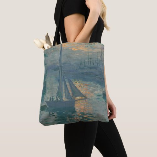 Monet Sunrise Marine Impressionism Painting Tote Bag
