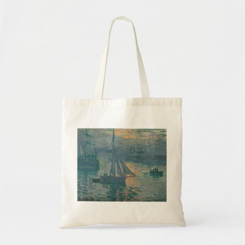 Monet Sunrise Marine Impressionism Painting Tote Bag