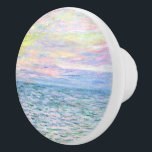 Monet - Sunset at Pourville, fine art Ceramic Knob<br><div class="desc">Sunset at Pourville,  pastel colors,  famous painting by Claude Monet</div>