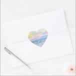 Monet - Sunset at Pourville, fine art Heart Sticker<br><div class="desc">Sunset at Pourville,  pastel colors,  famous painting by Claude Monet</div>