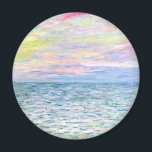Monet - Sunset at Pourville, fine art Magnet<br><div class="desc">Sunset at Pourville,  pastel colors,  Impressionism painting by Claude Monet</div>