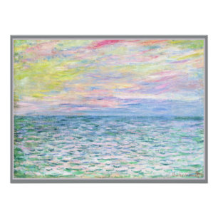 Monet - Sunset at Pourville, fine art Poster