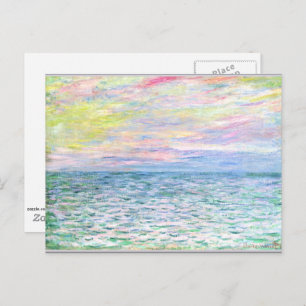 Monet - Sunset at Pourville, Postcard