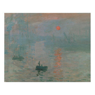 Monet Sunset Faux Canvas Print
