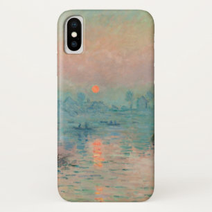 Monet Sunset on the Seine Fine Art Impressionism iPhone X Case