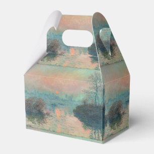 Monet Sunset on the Seine Fine Art Impressionism Favor Boxes