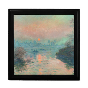 Monet Sunset on the Seine Fine Art Impressionism Gift Box