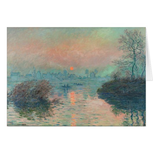 Monet Sunset Seine Fine Art Impressionism  (Front Horizontal)