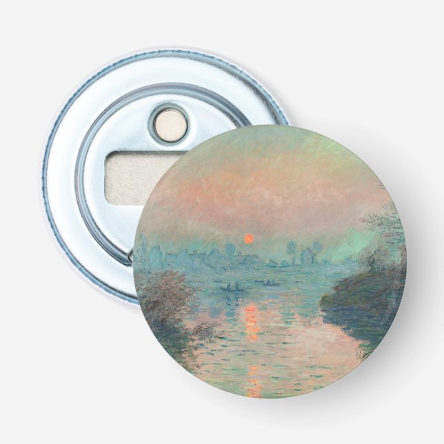Monet Sunset Seine Fine Art Impressionism  Bottle Opener (Front)