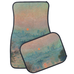 Monet Sunset Seine Fine Art Impressionism Car Floor Mat