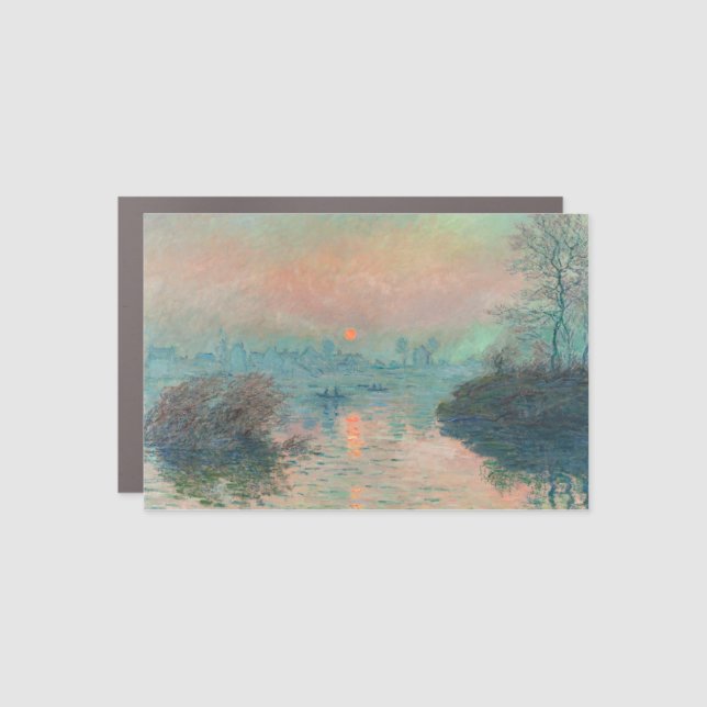 Monet Sunset Seine Fine Art Impressionism  Car Magnet (Front)