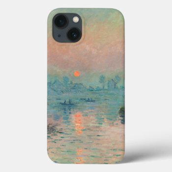 Monet Sunset Seine Fine Art Impressionism  Iphone 13 Case by antiqueart at Zazzle