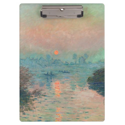 Monet Sunset Seine Fine Art Impressionism  Clipboard