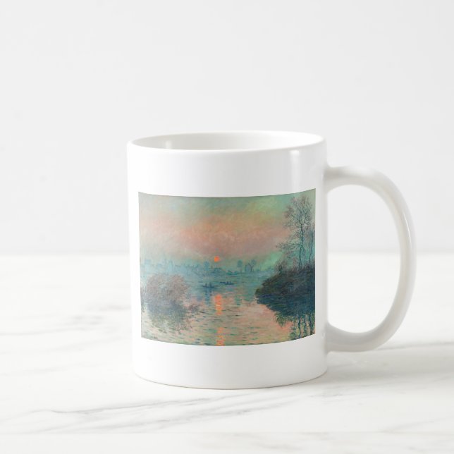 Monet Sunset Seine Fine Art Impressionism  Coffee Mug (Right)