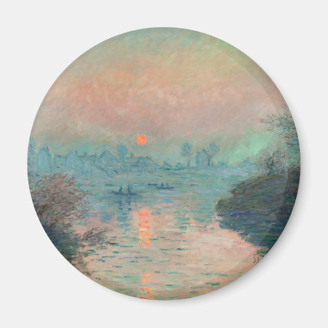Monet Sunset Seine Fine Art Impressionism  Magnet (Front)