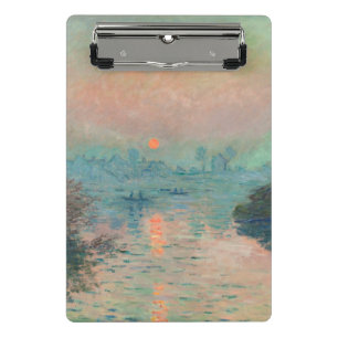 Monet Sunset Seine Fine Art Impressionism Mini Clipboard